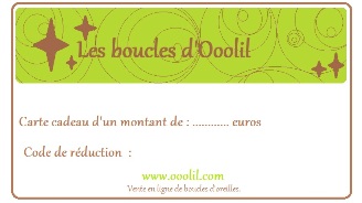 Carte cadeau valeur 15,50 euros